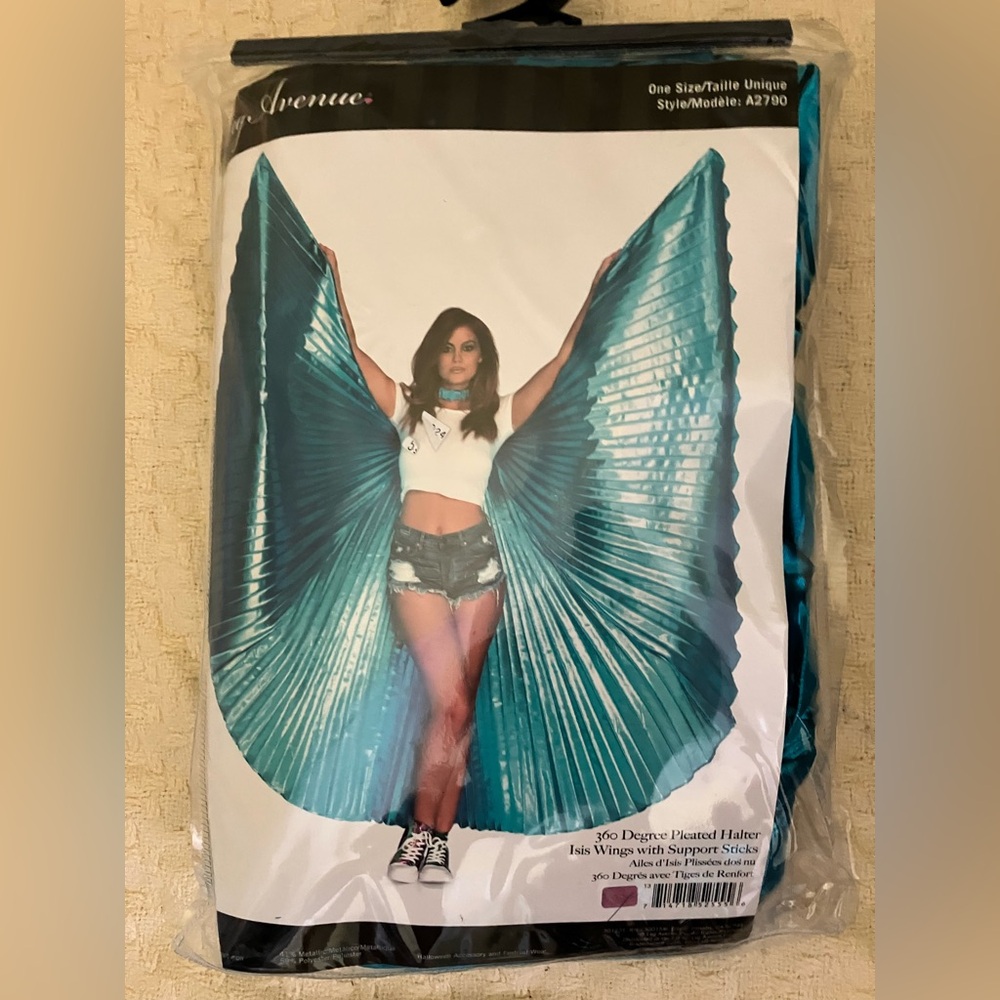 Isis goddess wings Renaissance festival cosplay NEW 360 degree pleated anime